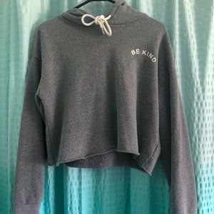 "BE KIND" cropped hoodie